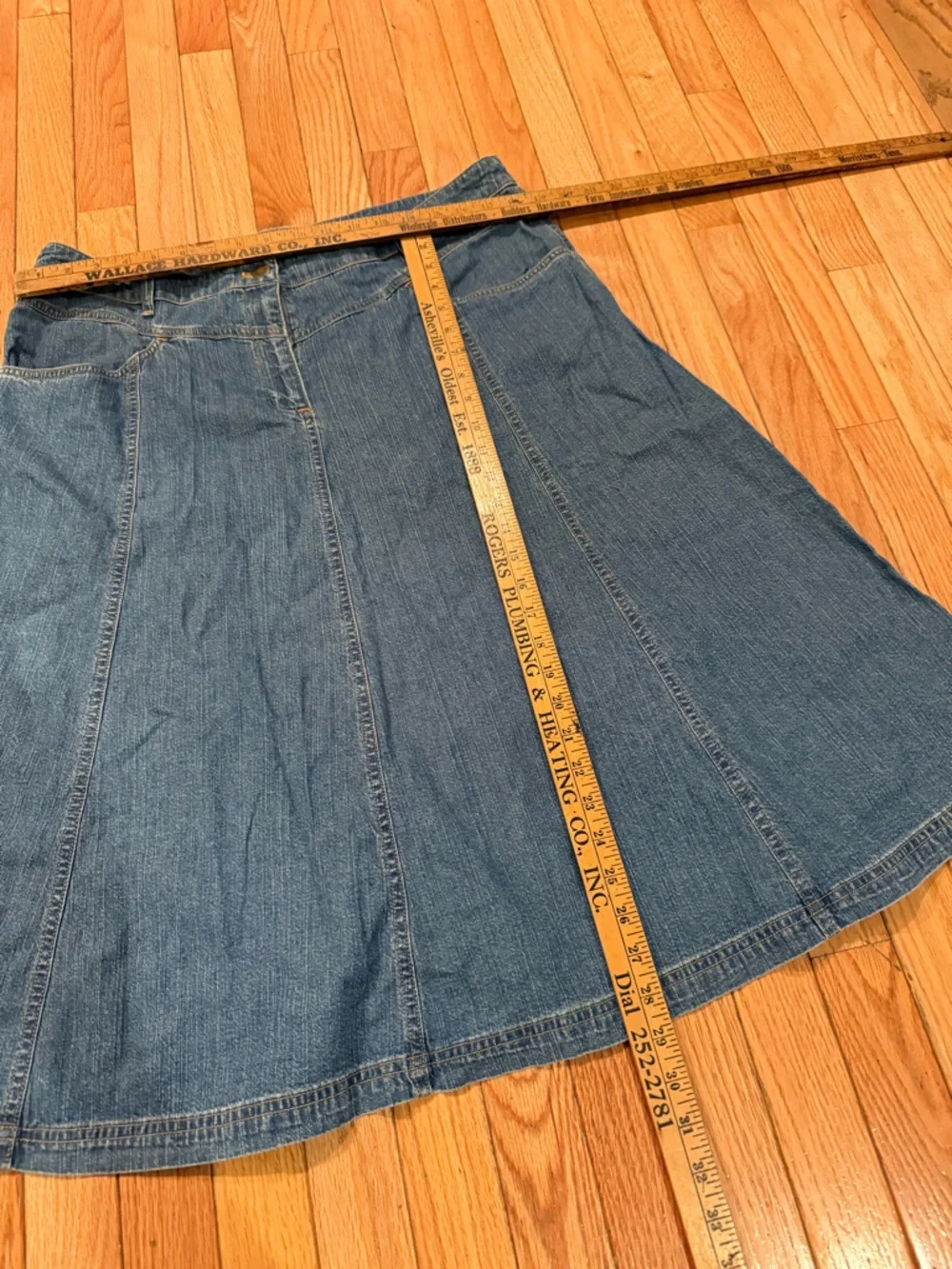Jones New York Blue A-Line Denim Skirt